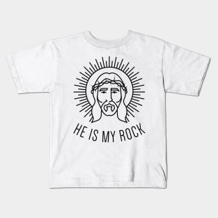 Jesus is my rock Kids T-Shirt